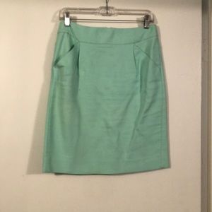 Mint colored pencil skirt
